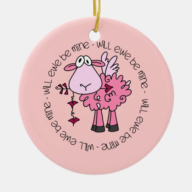 Ornamento De Cerâmica Você Será O Meu Namorados (Frente)