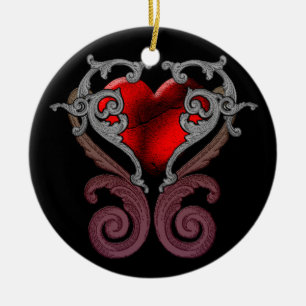 Ornamento De Cerâmica Você Tem Meu Coração (Vermelho)