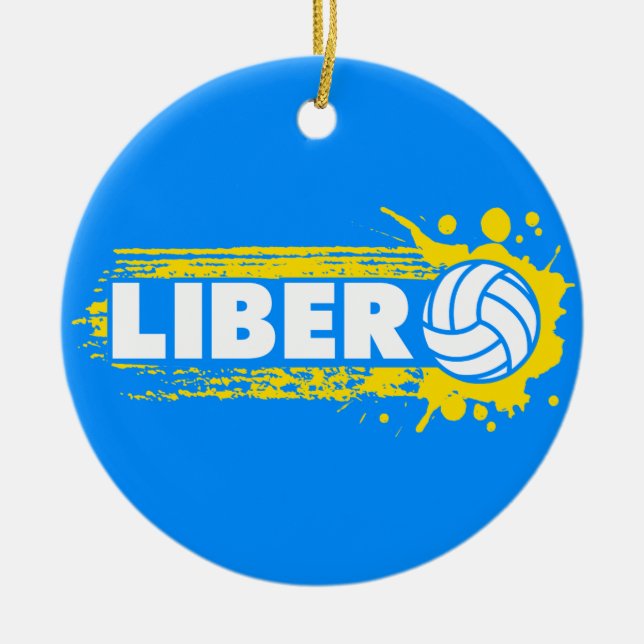 Ornamento De Cerâmica Voleibol de Libero (Frente)