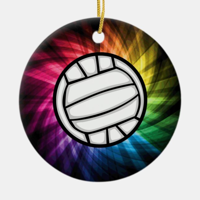 Ornamento De Cerâmica Voleibol; Espectro (Frente)