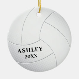 Ornamento De Cerâmica Volley Ball Personalizado Natal
