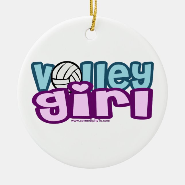 Ornamento De Cerâmica Volley Girl (Frente)