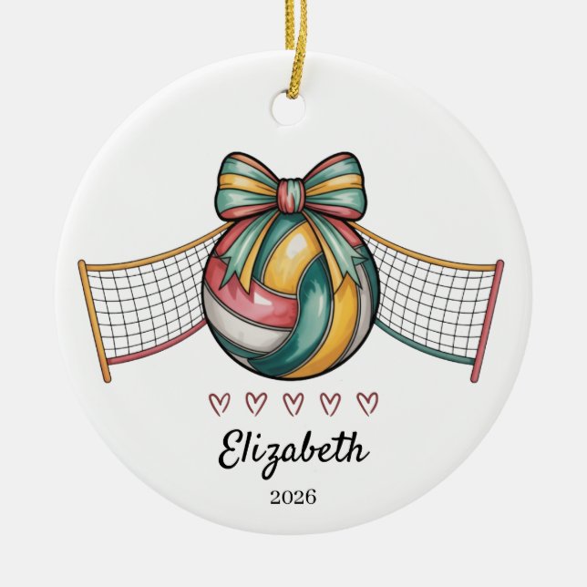 Ornamento De Cerâmica Volleyball Ornament Youth Volleyball Gifts  (Frente)
