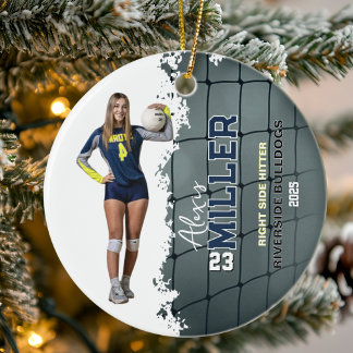 Ornamento De Cerâmica Volleyball Personalized Photo 