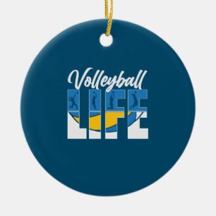 Ornamento De Cerâmica Volleyball Player Volleyball Life