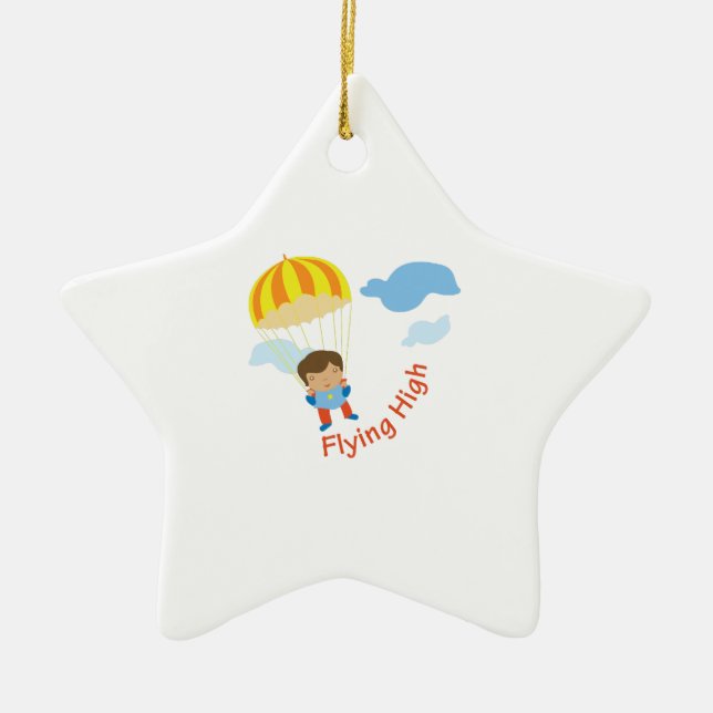 Ornamento De Cerâmica Voo altamente (Frente)