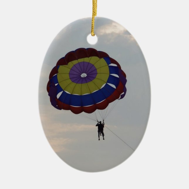 Ornamento De Cerâmica Voo com um parasail (Frente)