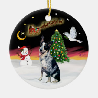 Ornamento De Cerâmica Voo da Noite - Cão de Bovinos Australiano