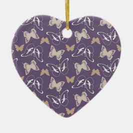 Ornamento De Cerâmica Voo de Borboletas
