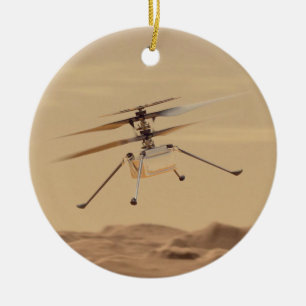 Ornamento De Cerâmica Voo do Helicóptero Ingenuity em Marte