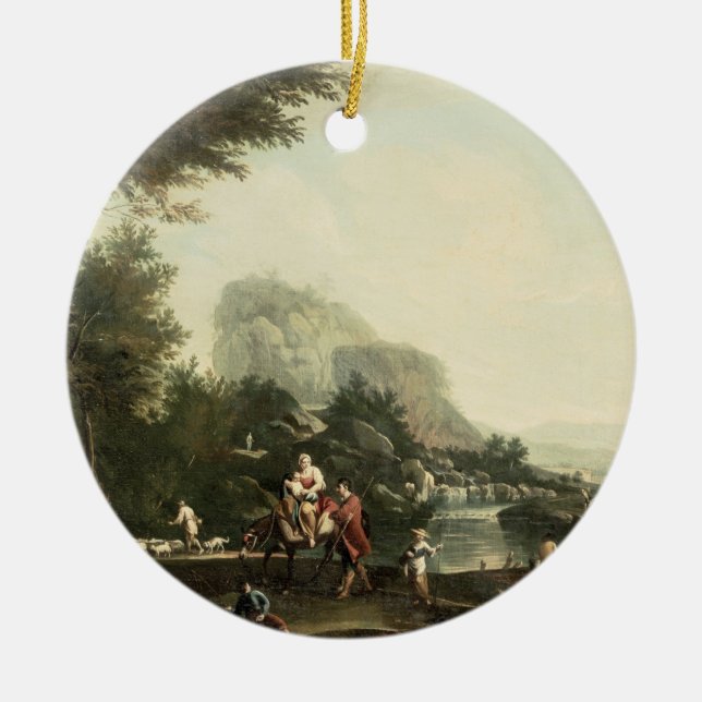 Ornamento De Cerâmica Vôo em Egipto (Frente)