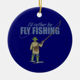 Ornamento De Cerâmica Voo fluvial que pesca em águas