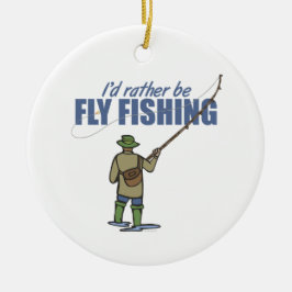 Ornamento De Cerâmica Voo fluvial que pesca em águas