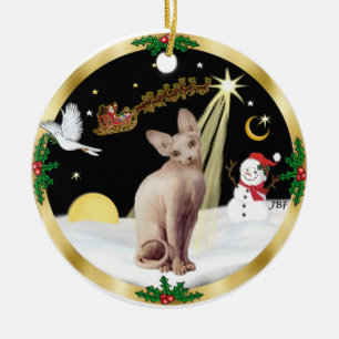 Ornamento De Cerâmica Voo noturno - Sphynx 2b