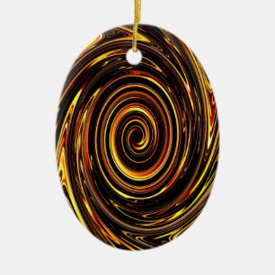 Ornamento De Cerâmica Vortex de Chocolate 02