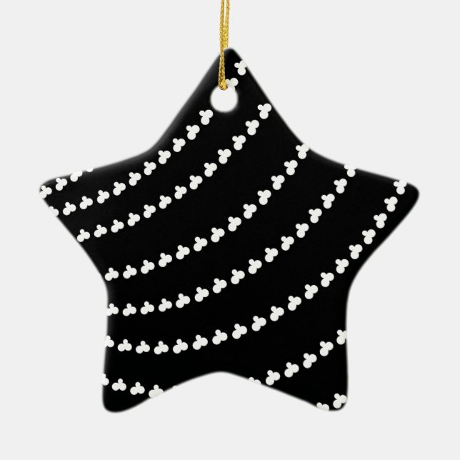 Ornamento De Cerâmica Vórtice Branco (Frente)