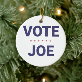 Ornamento De Cerâmica Vote Joe (eleições de 2020 nos EUA)