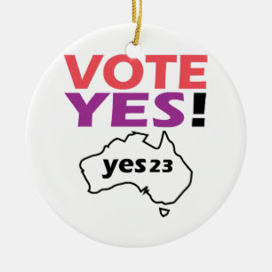 Ornamento De Cerâmica Vote Sim Para A Voz Dos Indígenas Australianos