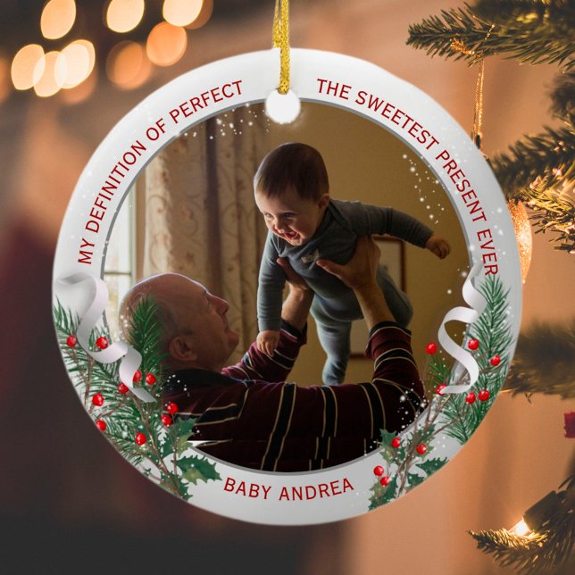 Ornamento De Cerâmica Vovô, 1rua, Molho de Prata Clássico de Natal (Criador carregado)