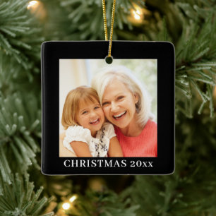 Ornamento De Cerâmica Vovó Foto Natal