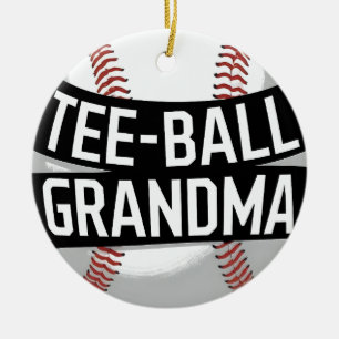 Ornamento De Cerâmica Vovó Teeball Avó Tee-Ball Avó