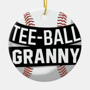 Ornamento De Cerâmica Vovó Teeball Vovó Tee Ball