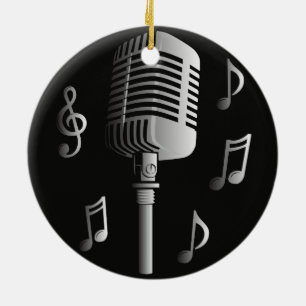 Ornamento De Cerâmica Voz análoga da gravação da música do vintage d