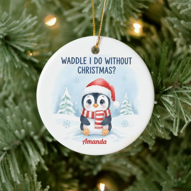Ornamento De Cerâmica Waddle I Do Without Christmas Funny Christmas (Árvore)