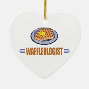 Ornamento De Cerâmica Waffle Engraçado