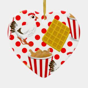 Ornamento De Cerâmica waffles de frango