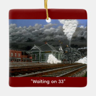 Ornamento De Cerâmica "Waiting on 33" por Tom Rock