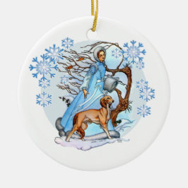 Ornamento De Cerâmica Walk de inverno