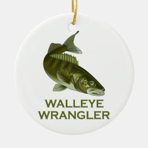 Ornamento De Cerâmica Walleye Wrangler
