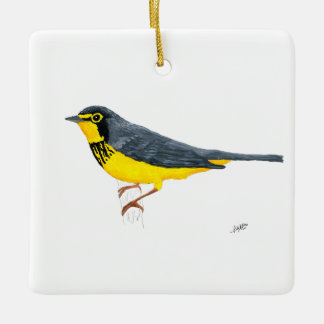 Ornamento De Cerâmica Warbler do Canadá