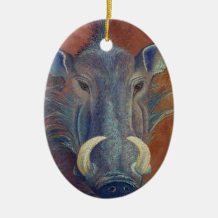 Ornamento De Cerâmica Warthog