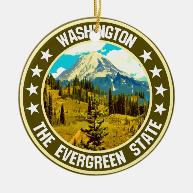 Ornamento De Cerâmica Washington (Frente)