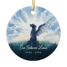 Watercolor Angel Dog Condolence Sympathy