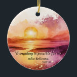 Ornamento De Cerâmica Watercolor Beach Series Design 3<br><div class="desc">A praia Watercolor pode fazer o presente perfeito para o amante da praia. Veja todos os belos presentes,  papel de embrulho e papéis de tecido que podem ser usados para desligar e dar presentes.</div>