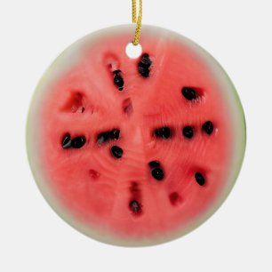 Ornamento De Cerâmica Watermelon Pun Natal Personalizado