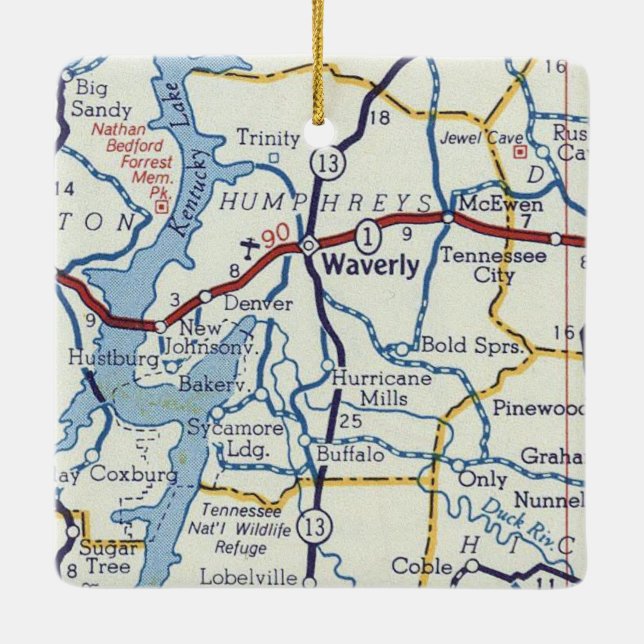 Ornamento De Cerâmica Waverly TN (Verso)