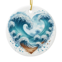 WAVES EM FORMA DE CORAÇÃO DE ÁGUA NA PRAIA