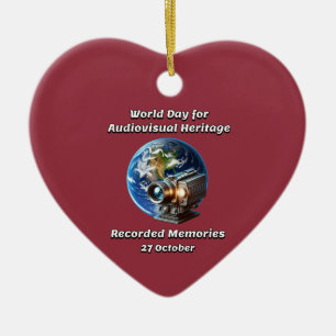 Ornamento De Cerâmica WDAH. Memórias Gravadas. 27 de outubro