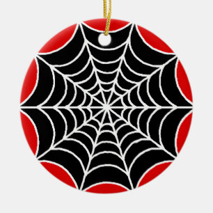 Ornamento De Cerâmica Web de aranha