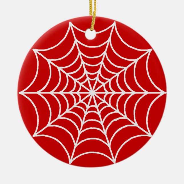 Ornamento De Cerâmica Web Spider (Frente)