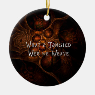 Ornamento De Cerâmica Web Tangled