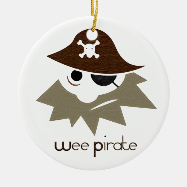 Ornamento De Cerâmica Wee Pirate (Frente)