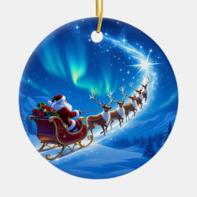 Ornamento De Cerâmica „Weihnachtliche Harmonie“ (Frente)