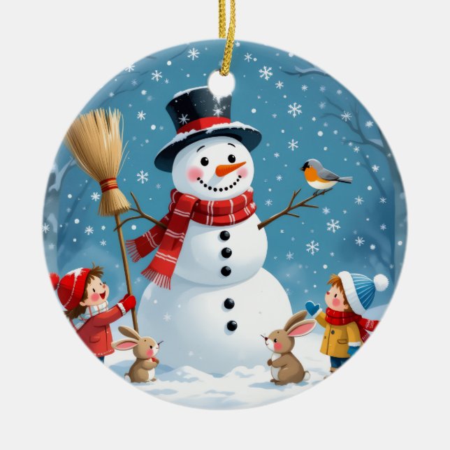 Ornamento De Cerâmica „Weihnachtliche Harmonie“ (Frente)