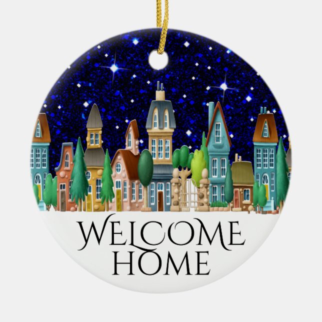 Ornamento De Cerâmica Welcome Home (Frente)
