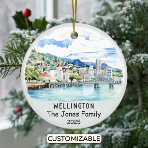 Ornamento De Cerâmica Wellington Ornament Personalizado, Nova Zelândia